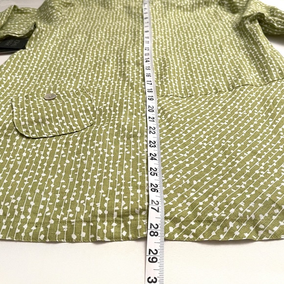 NWT JOHN MARK Linen Print Button Front Lagenlook Tunic - Picture 10 of 11